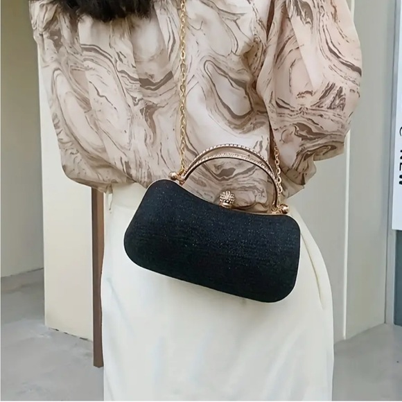 Elegant Unbranded Black Evening Bag -NIP - Picture 8 of 15